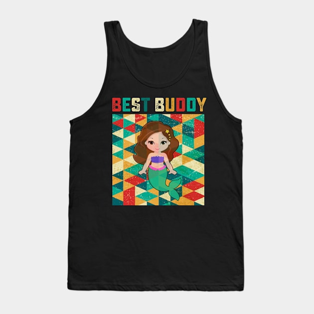 Best Buddy Mermaid Tank Top by danieldamssm